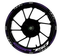 Pegatinas Kit Pegatinas para Rueda De Motocicleta para Suzuki GSR750 GSR 750, Juego Reflectantes para Llanta 17 Pulgadas Calcomanías Reflectantes Llantas(Color 4)