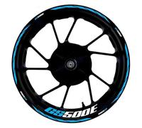 Pegatinas Kit Pegatinas Reflectantes para Llantas De Motocicleta para Suzuki GS500E GS 500 GS500 E 17 Pulgadas, A Rayas, para Buje Calcomanías Reflectantes Llantas(Color 2)