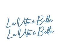 PEGATINAS LA VITA E BELLE 20 X 4 CM ADHESIVO VINILO LA VIDA ES BELLA - FÁCIL COLOCACIÓN (Azul hielo)