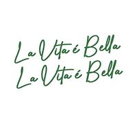 PEGATINAS LA VITA E BELLE 20 X 4 CM ADHESIVO VINILO LA VIDA ES BELLA - FÁCIL COLOCACIÓN (Verde Cesped)