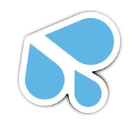 Pegatinas laminadas: 200 mm, 1 unidad, diseño de corazón azul gigante, resistente a la intemperie