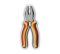 Pegatinas laminadas: 200 mm, 1 unidad, pinzas gigantes, pegatinas para puertas, máquinas, salas técnicas