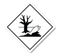 Pegatinas laminadas: 250 x 250 mm, 1 unidad - Advertencia de peligro - peligroso para el medio ambiente - Placard/notas grandes - ADR/GHS/DGR/UN pictograma de seguridad