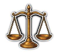 Pegatinas laminadas, 300 mm, 1 unidad, balanza de justicia Jura XXL, resistente a la intemperie