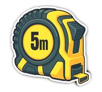 Pegatinas laminadas: 300 mm, 1 unidad - gigantesca cinta métrica 5 m técnica vinilo calcomanía extremadamente resistente