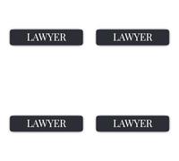Pegatinas laminadas: 75 mm, 4 unidades, robustas pegatinas LAWYER para bufetes y abogados