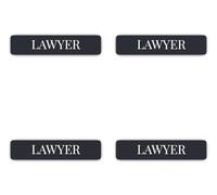 Pegatinas laminadas de 100 mm, 4 unidades, resistentes a la intemperie, para bufetes de abogados