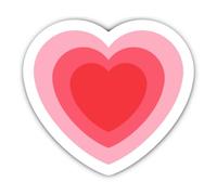 Pegatinas laminadas de 200 mm, 1 unidad, diseño de emoji gigante con forma de corazón, múltiples capas, resistente al agua