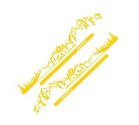 Pegatinas Laterales Para Puerta De Coche, Para Sharan 7N 2010-2022, Camper Van Mountain Graphics Mountain(Glossy Yellow)