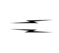 Pegatinas Laterales universales 2PCS para Puertas de Coche, calcomanías de Vinilo Estilo Lightning, decoración, Ajuste, Accesorios para automóviles, Aptos para Todos los Modelos