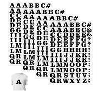 Pegatinas Letras Adhesivas Vinilo Premium para Personalizar Ropa, Bolsos y Accesorios DIY - Set de 4 Hojas con Letras y Números Casa Exterior
