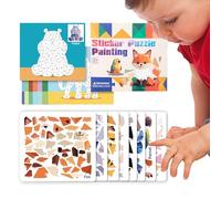 Pegatinas | Libro De Pegatinas Animales 3D Kit Actividad Creativa,Juegos Cerebrales Juguetes Educativos Motricidad Fino Aprendizaje Materno