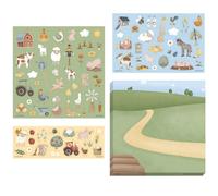 Pegatinas Little Farm: 3 hojas de pegatinas de granja a partir de 3 años