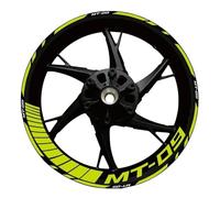 Pegatinas Llantas Moto Adhesivo para Llanta De Motocicleta para Yamaha MT09, MT-09, MT 09 17 Pulgadas Tiras Pegatinas Reflectantes Completas para Ruedas Agua llanta Calcomanía(Color 3)