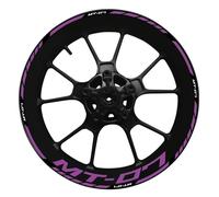 Pegatinas Llantas Moto Calcomanía Reflectante para Rueda De Motocicleta para Yamaha MT-07 MT07 MT 07, Kit Protectores Llanta Agua llanta Calcomanía(Color 7)