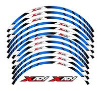 Pegatinas Llantas Moto Pegatinas Para Llantas De Motocicleta De 17″ Y 15″ Para H&onda XADV X-ADV X Adv 750 350 Adventure, Calcomanías Reflectantes Para Llantas Y Neumáticos Adhesivos Llantas(AZUL)