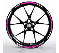 Pegatinas Llantas para Kawasaki para Yamaha Pegatina Reflectante Rueda Motocicleta 17 Pulgadas Llanta con Rayas Dentro Calcomanía del Cubo(17inch 04)