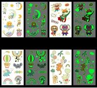 Pegatinas Luminosas Lindas De Animales De Dibujos Animados Personalizadas, Duraderas, Impermeables, Que Brillan En La Oscuridad