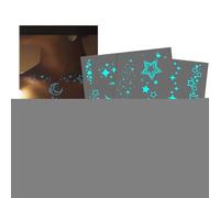 Pegatinas luminosas, pegatinas de brillo impermeables para maquillaje, joyas resistentes al sudor para cara y cuerpo en fiestas