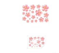 Pegatinas luminosas que brillan en la oscuridad, calcomanías de pared con flores para decoración del hogar, fiesta, 20 x 15 cm