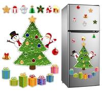 Pegatinas Magnéticas con Temática Navideña, Imanes De Árbol De Navidad For Refrigerador, Decoración De Puerta De Metal For Refrigerador, Fáciles De Usar Y Quitar.(Style 3)
