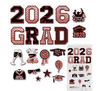 Pegatinas magnéticas para coche, 20 unidades, decoración para coche, reutilizables, para graduación, año 2026, pegatinas e imanes para coche, para SUV, camión, portón trasero, sedán y neveras