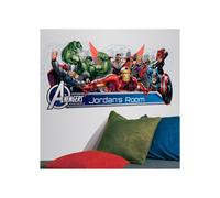 Pegatinas - Marvel - Vengadores - Personalizable - H42 x L99cm - Decoración mural infantil