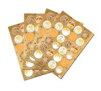Pegatinas miel, 96 unidades: etiquetas kraft redondas para tarros artesanales y regalos, para personalizar detalles, adhesivas para decoraciones, decoración rustica, Ø 4 cm