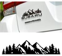 Pegatinas Montaña y Nieve para Coche - Vinilo Gráfico, Decoración Lateral y Capó para Camper (Negro)