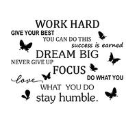 Pegatinas motivacionales de Trabajo para Pared, Reglas de la Oficina, para Dar a tu Mejor Trabajo, calcomanía de Arte Duro extraíble de Vinilo para Pared, decoración para Oficina, Dormitorio, Escuela
