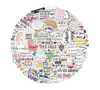 Pegatinas motivacionales españolas - Citas inspiradoras de vinilo | Paquete de Pegatinas con Frases de Afirmación Positiva