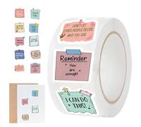 Pegatinas motivacionales para niños, 500 calcomanías de palabras de afirmación, papel revestido, calcomanías de recompensa, calcomanías de recompensa alentadoras con frases positivas, 6 x 3 cm
