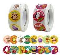 Pegatinas motivadoras para niños, 1000 unidades, pegatinas de recompensa de animales, 16 patrones, pegatinas de recompensa para profesores, elogios de primaria, elogios, pegatinas motivación para