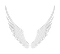 Pegatinas Moto 1 par de pegatinas for carrocería de motocicleta, pegatinas 3D con alas de Ángel y águila, estilo ABS, accesorios exteriores plateados/dorados, 1 par Protector Deposito Moto(WHITE)