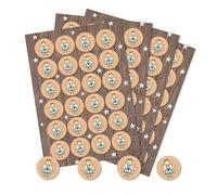 Pegatinas navidad ángeles, 96 unidades: stickers navideños redondos Ø 4 cm, etiquetas adhesivas para regalos, sobres, tarjetas y manualidades, pegatina infantil decorativa