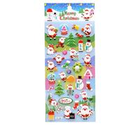 Pegatinas navideñas 3D | Decoraciones de pegatinas de temporada | Calcomanías en relieve 3D | Para niños y adultos, para teléfono móvil, cuaderno, álbum de recortes, diario, portátil
