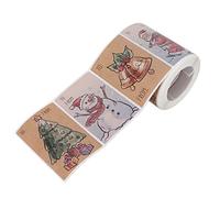 Pegatinas navideñas 6 diseños 250 Etiquetas Decorativas navideñas Adhesivas para Tarjetas Cajas de Sobres de Pegatinas navideñas Multiusos grabables bellamente diseñadas para