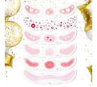 Pegatinas Navideñas Para La Cara Con, Paquete De 6 Bonitas Pegatinas Con, Decoración Para El Cuerpo Y La Cara, Fácil De Aplicar | Tatuaje De Con Purpurina Para Festivales, Actuacione