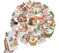 Pegatinas navideñas para manualidades, 56 piezas de temas de perros, suministros de artistas, pegatinas para manualidades, suministros de , para fundas de teléfonos móviles, álbumes de recortes