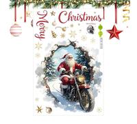 Pegatinas navideñas para ventanas - Decoración estacional - Calcomanías festivas de doble cara | para oficina, aula, de fiesta, comercio residencial casa cocina dormitorio