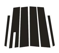 Pegatinas Negras para el Pilar B de Coches Ford Taurus 2010-2019, Cubiertas para embellecedores de pilares de Ventanas con Adhesivo 3M, Protector de Marco de Puerta, protección Exterior.