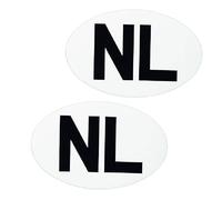 Pegatinas NL Ovaladas para Coche, Calcomanías de Vinilo para Holanda, Países Bajos, Resistentes a la Intemperie, Pack de 2