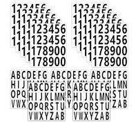 Pegatinas Numéricas e Inglesas - 10 Alfanuméricas Impermeables Negras para Cajas - 5 Inglesas