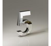 Pegatinas Números Casa Autoadhesivas 1.4/2/3/4 Pulgadas, Número Puerta Moderno En ABS, Dorado/plata/bronze, Señal Dirección Para Buzón, Para Decoración Paredes Habitaciones(Silver 5,1.4In)