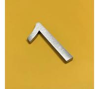 Pegatinas números casa autoadhesivas 2,4 pulgadas, número puerta metal moderno en acero inoxidable 6 cm, señal dirección para buzón, decoración pared, apartamento, café, oficina, jardín(1)