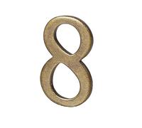 Pegatinas Números Casa Autoadhesivas 2 Pulgadas Oro/Bronce Aleación Aluminio Número Puerta 3D Señal Dirección para Buzón Exterior, Decoración Pared Apartamento, Jardín, Calle, Patio(Bronze 8)