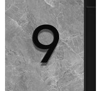 Pegatinas Números Casa Autoadhesivos 2/3/4 Pulgadas, Número Puerta Moderno Acrílico, Oro/Plata/Negro, Señal Dirección para Buzón, para Habitación, Apartamento, Decoración Pared, Hotel(Black 9,2In)