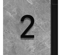 Pegatinas Números Casa Autoadhesivos 2/3/4 Pulgadas, Número Puerta Moderno Acrílico, Oro/Plata/Negro, Señal Dirección para Buzón, para Habitación, Apartamento, Decoración Pared, Hotel(Black 2,2In)