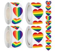 pegatinas orgullo 2000 unidades arcoíris pequeñas redondas y corazón 2,5 cm adhesivas para decoración fiestas eventos LGBTQ+ igualdad diversidad