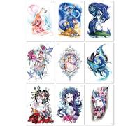 Pegatinas Originales De Animales De Pavo Real Personalizadas Para Tatuajes De Manga Completa, Tatuajes Coloridos. 210 * 150mm A078